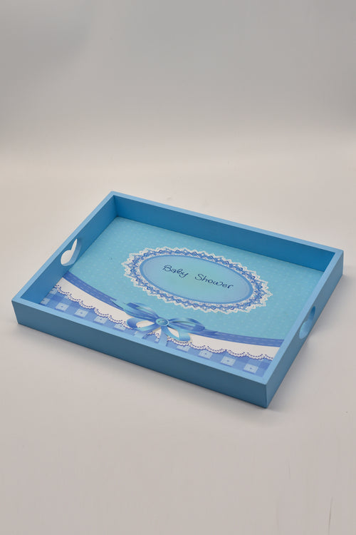 Blue Bow Shower Tray