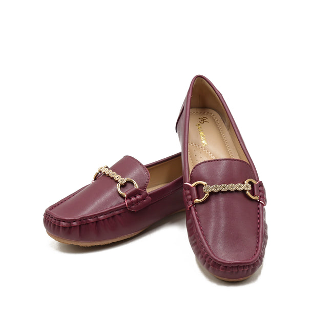 Loafers with Metallic Buckle